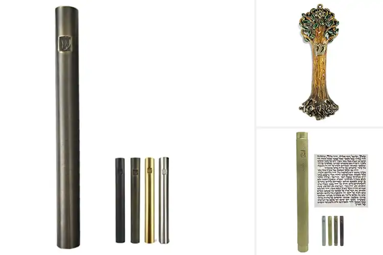 Detailed view of Best Brass Mezuzah Case Kit