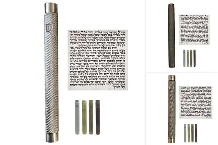 Detailed view of Best Brass Mezuzah Cases