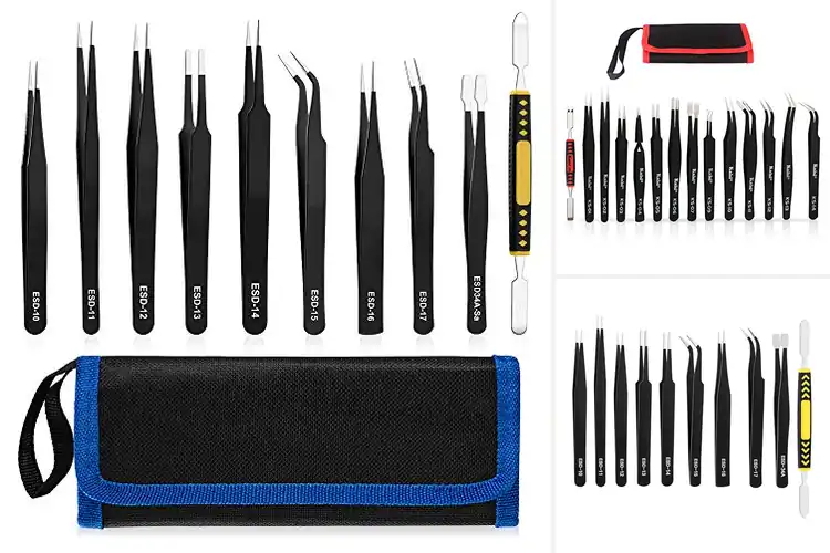 Detailed view of Best ESD Tweezers Kits: Precision & Static-Free Handling