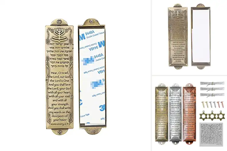 Detailed view of Best Hebrew Scripture Mezuzah With Scroll