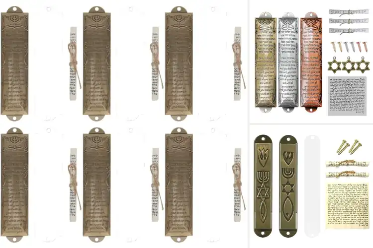 Detailed view of Best Housewarming Gift Mezuzah Set