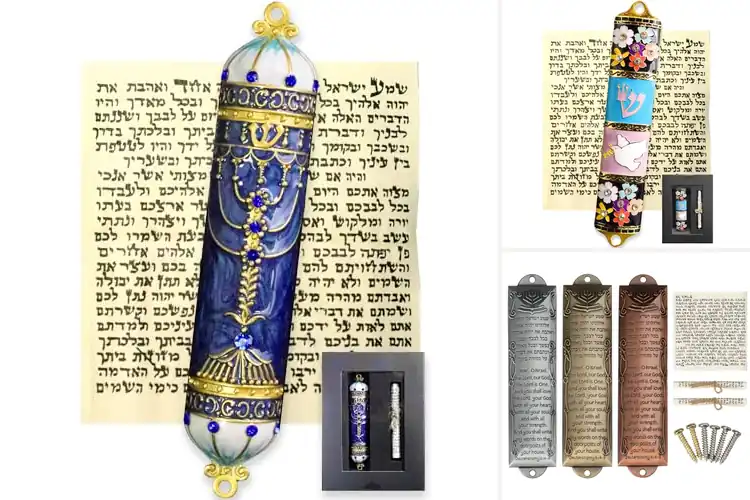 Detailed view of Best Jewish Door Mezuzah Decor Scrolls