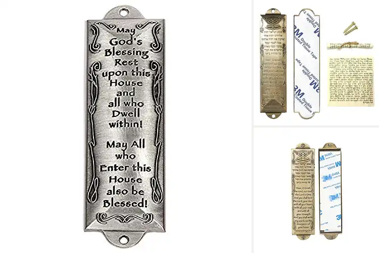 Detailed view of Best Jewish Door Plaque Mezuzah