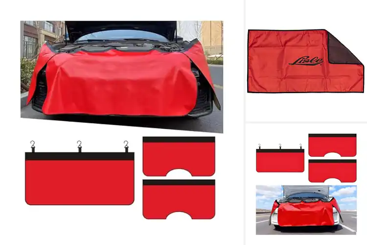 Detailed view of Best Red PU Fender Protector Covers