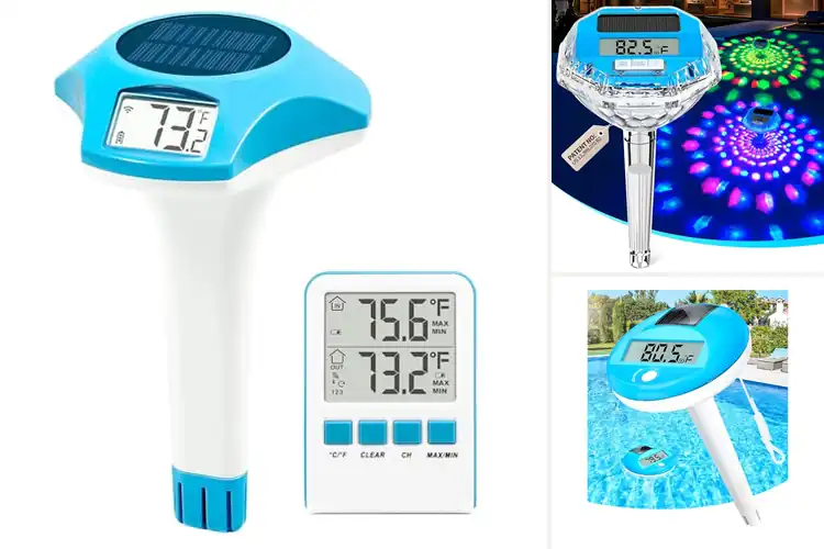 Detailed view of Best Solar Powered Pool Thermometer Kits